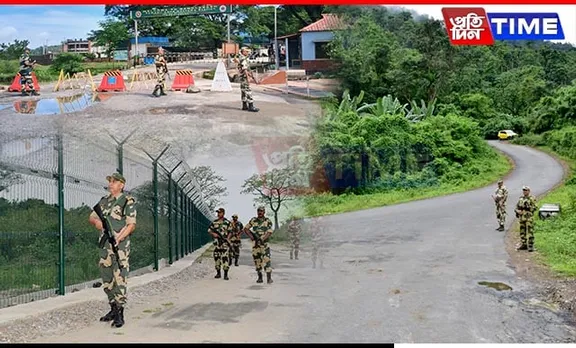 Security Measures Intensified by BSF M'laya Frontier Amidst Ongoing Unrest in Bangladesh